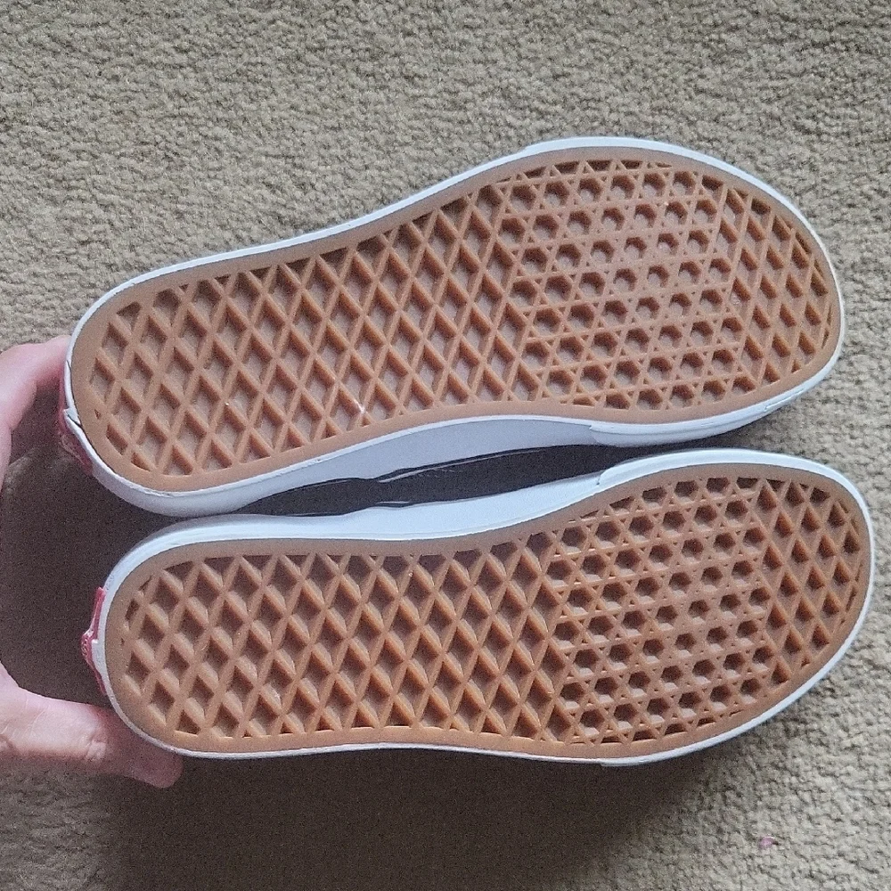 Vans Black and White Slip-On Sneakers - Picture 6 of 7